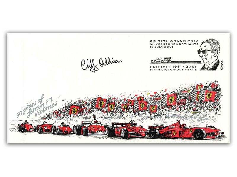 Cliff Allison signed 2001 Ferrari cover