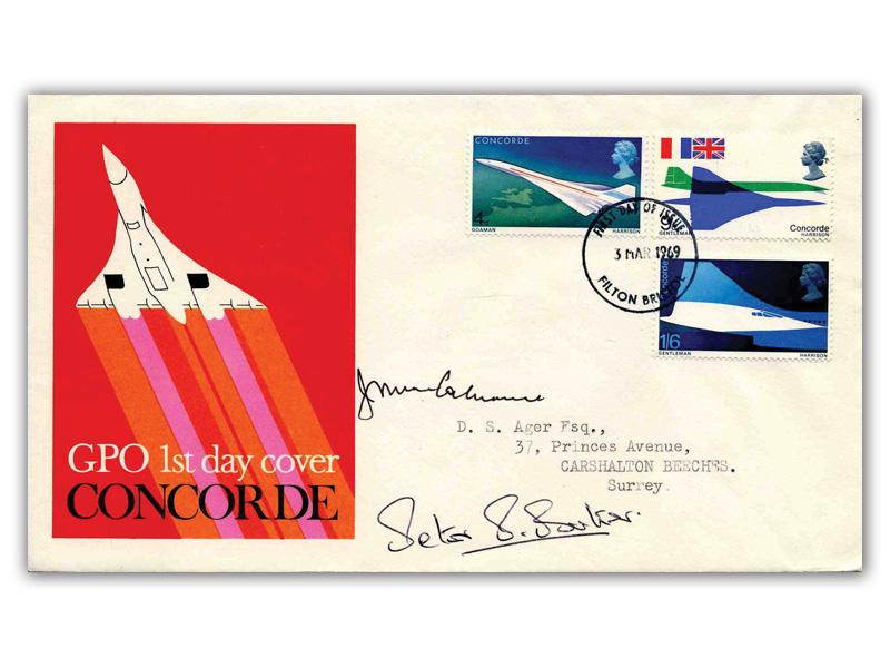 John Cochrane & Peter Baker signed 1969 Concorde cover