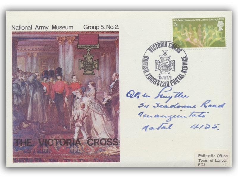 Quentin Smythe VC signed 1970 Army Museum cover