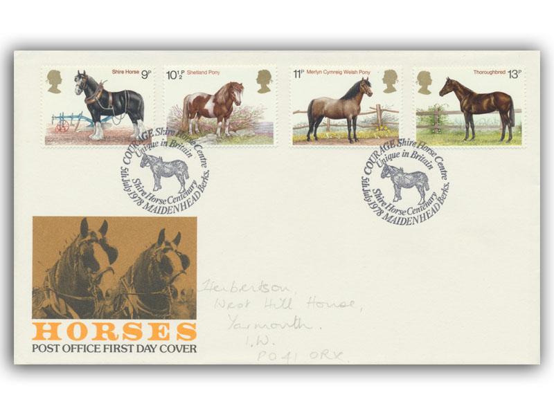 1978 Horses First Day Cover