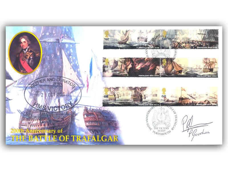 Battle of Trafalgar, signed Keeper & Curator of HMS Victory