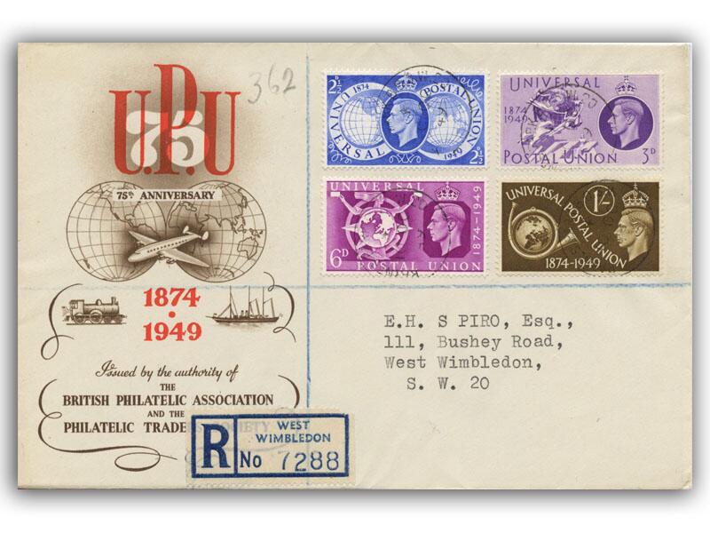 1949 Universal Postal Union, Raynes Park CDS