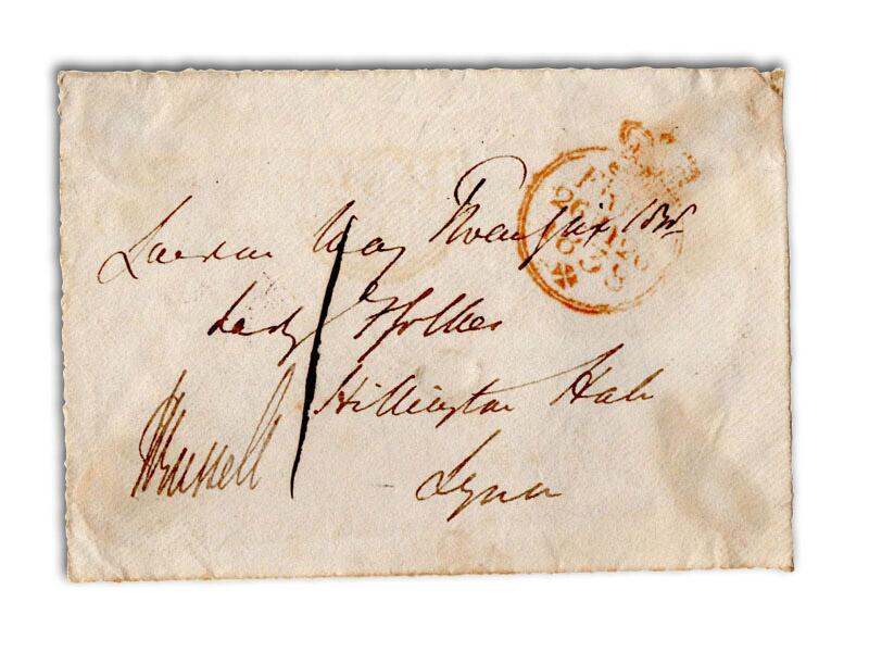 John Russell signed 1838 envelope