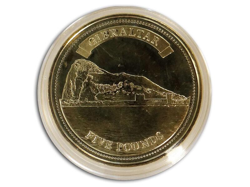 2010 Gibraltar £5 The Rock coin