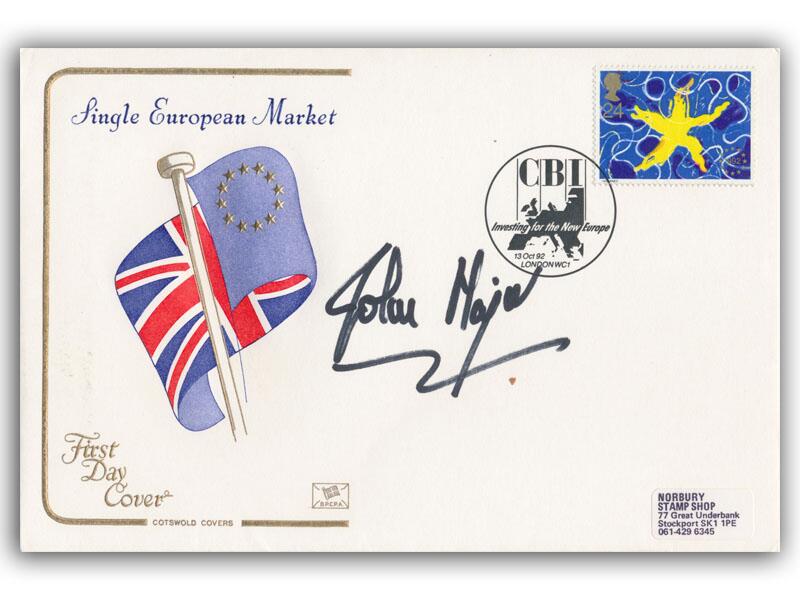 John Major signed 1992 Single Market cover