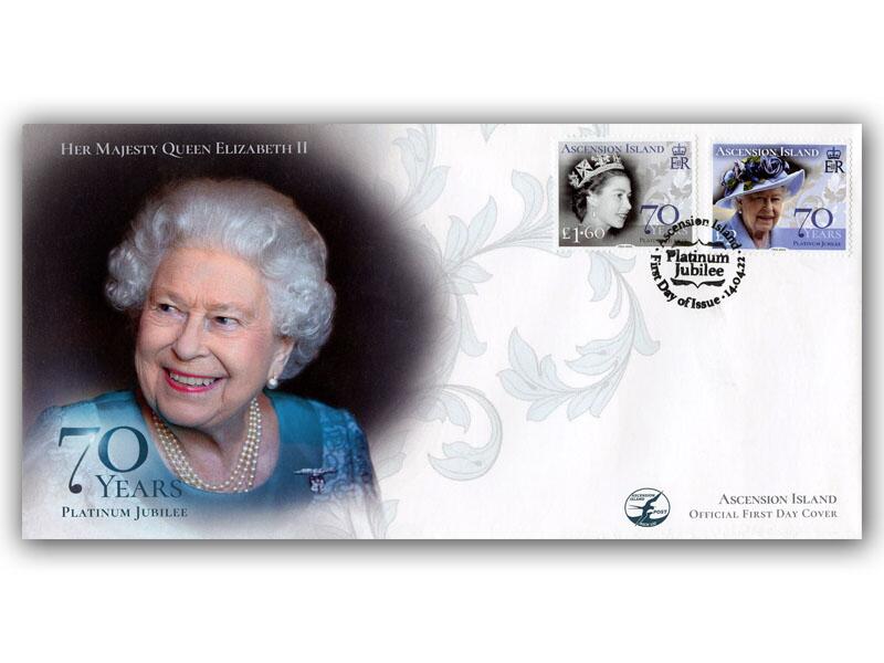 Queen Elizabeth II Platinum Jubilee Ascension Island miniature sheet