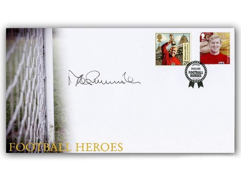 Football Heroes - Bobby Moore double, signed by Mike Summerbee