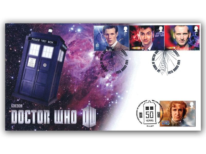 Doctor Who Triple Stamp Cover Double McGann