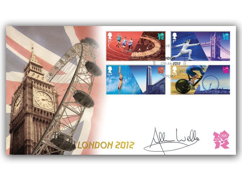 London 2012 Olympics Stamp Cover Signed Allan Wells