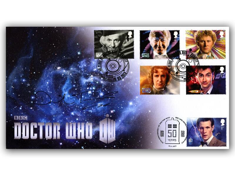 Doctor Who Double Postmark, signed David Tennant