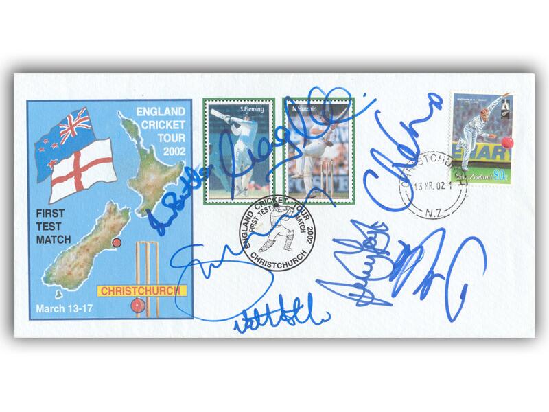 2002 New Zealand multi signed cricket cover