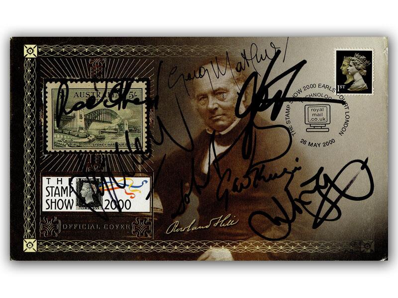 Australian Cricket Team signed 2000 Stamp Show Earls Court cover