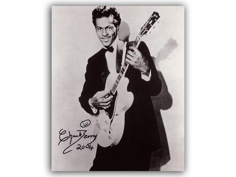 Chuck Berry signed photo
