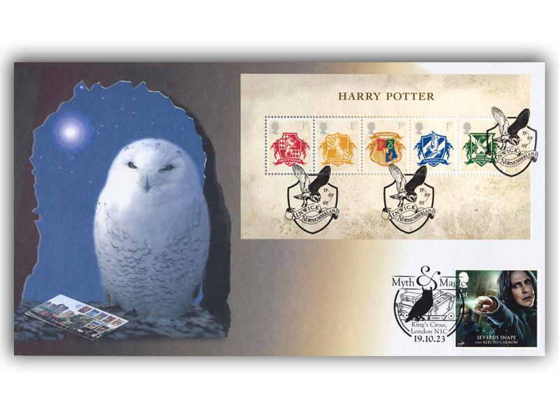 2007 Harry Potter Owl cover, doubled with the Owl special postmark from the 2023 issue