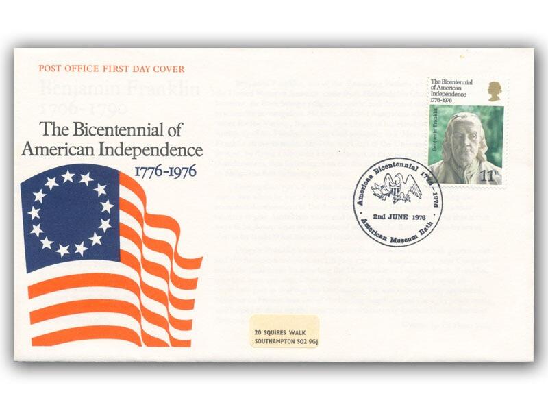 1976 USA Bicentenary, American Museum Bath special postmark