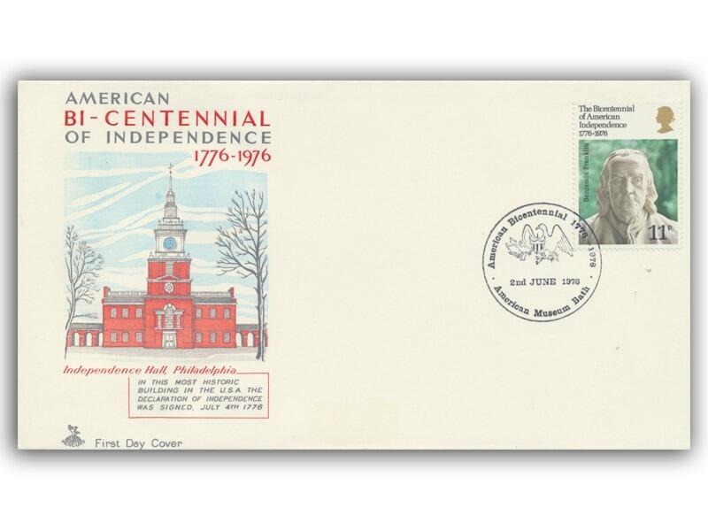1976 USA Bicentenary, American Museum Bath postmark, Mercury cover