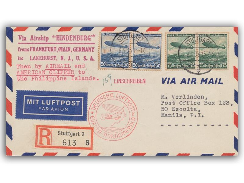 1936 Hindenburg First North America Flight