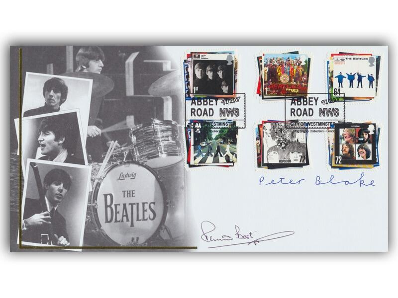 The Beatles, signed Pete Best & Peter Blake