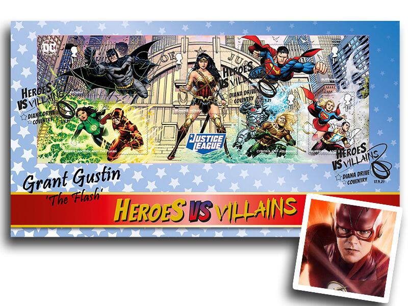 DC Comics Justice League, signed Grant Gustin 'The Flash'
