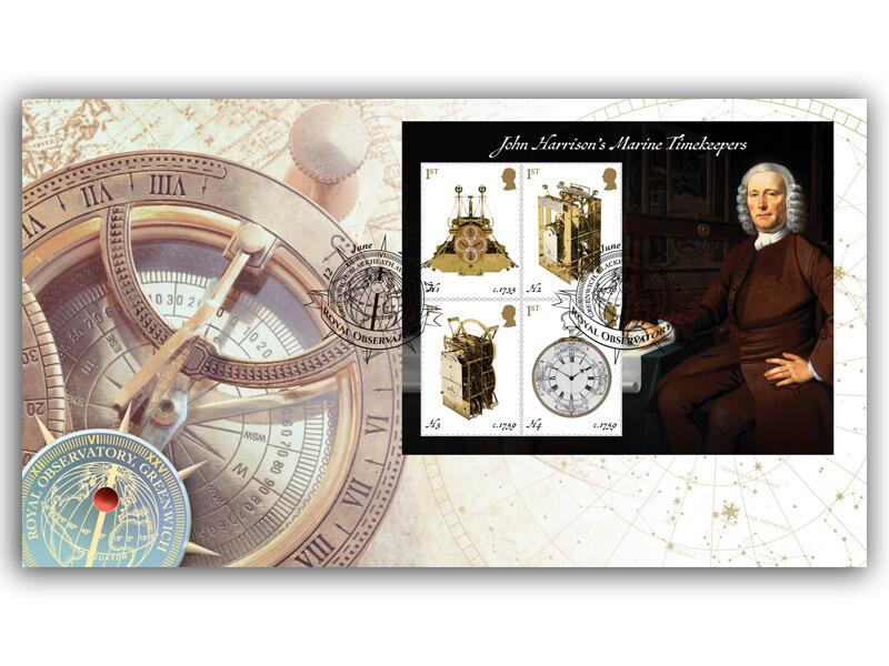 John Harrison Marine Timekeepers - Greenwich Observatory Miniature Sheet