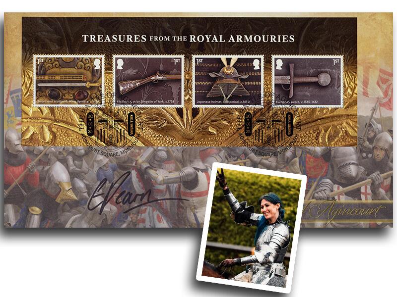 Royal Armouries Miniature Sheet | Signed Emma Pearn, Jousting Champion