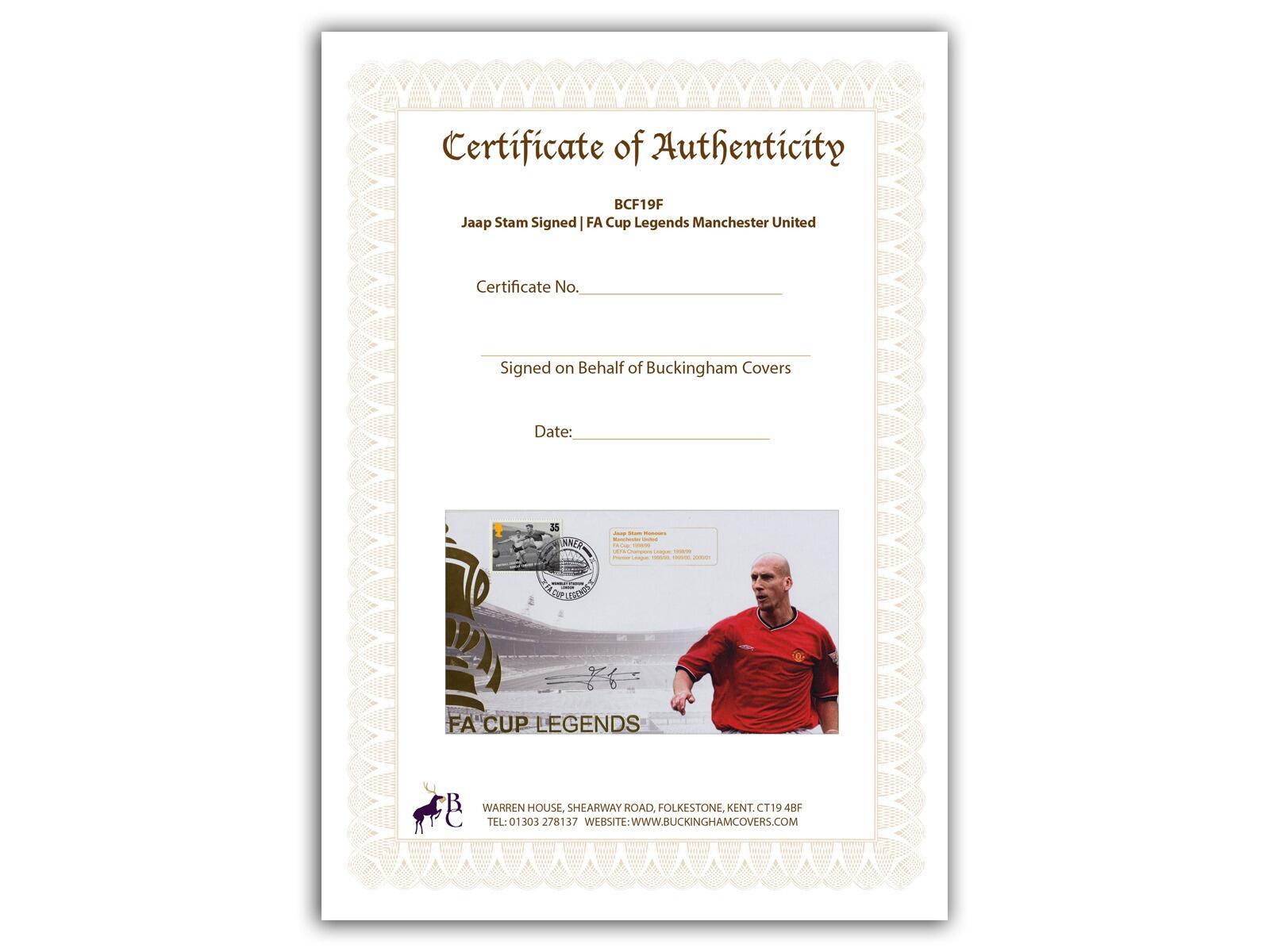 Jaap Stam Signed | Cover COA
