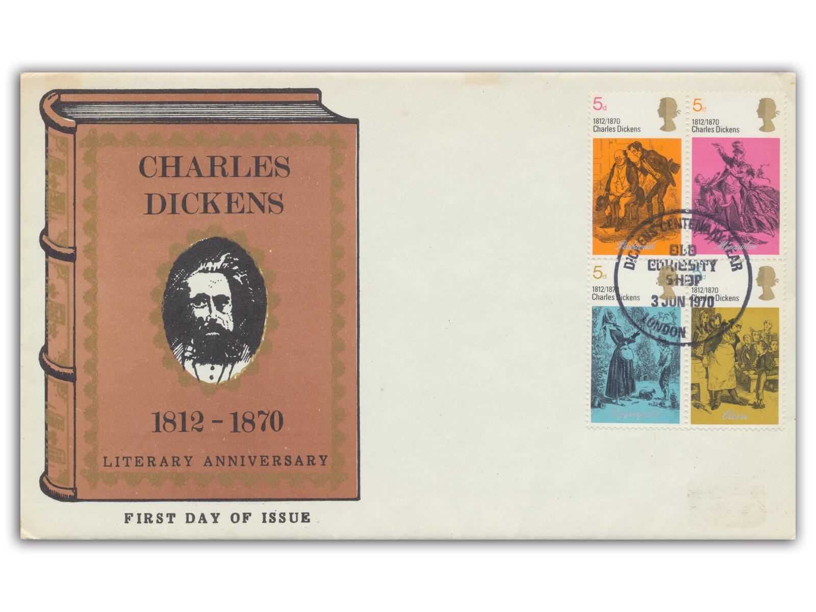 1970 Literary, Old Curiosity Shop Postmark, Monty Stamps cover