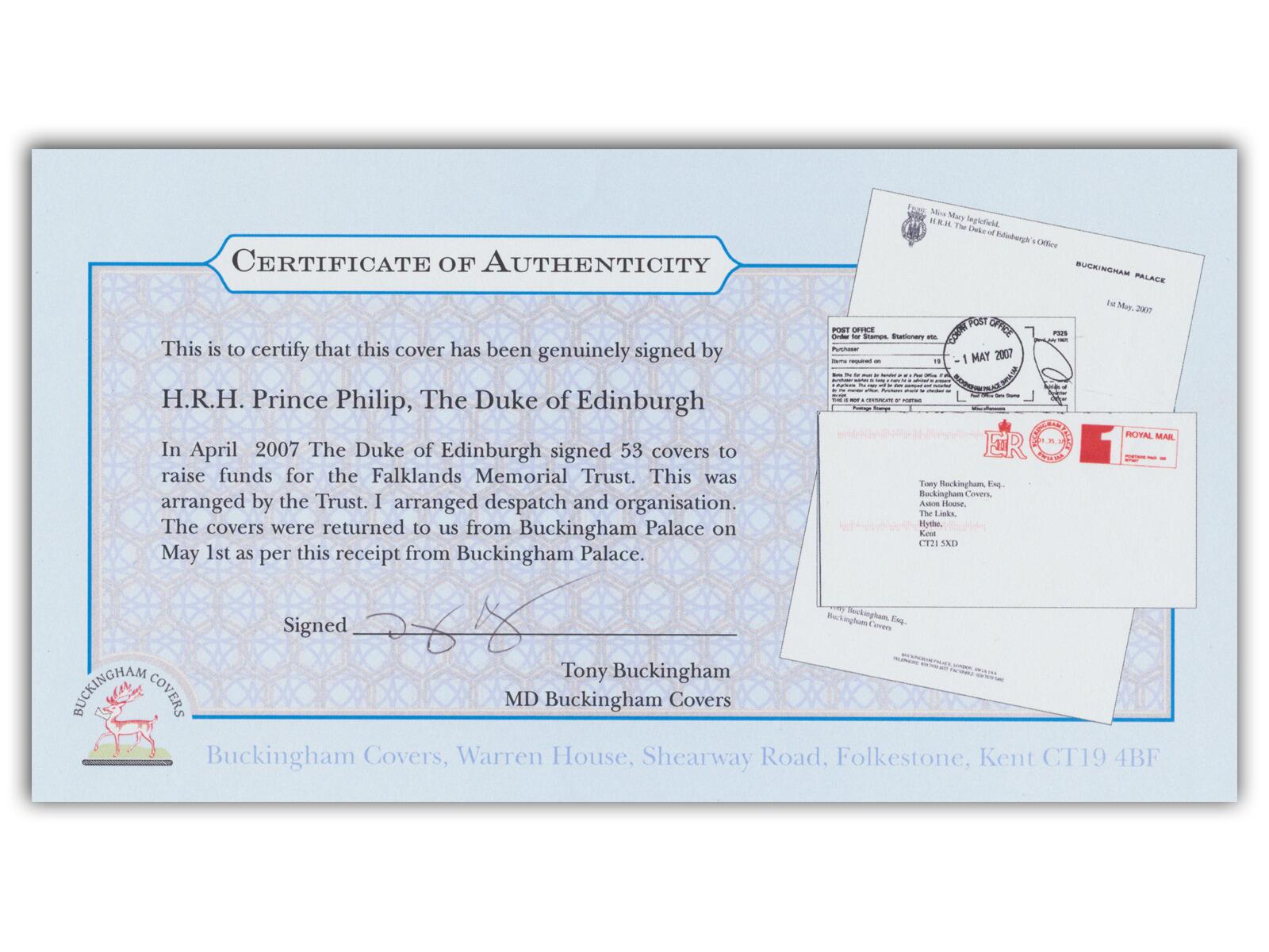 Prince Philip, Duke of Edinburgh Autograph | Falklands Conflict