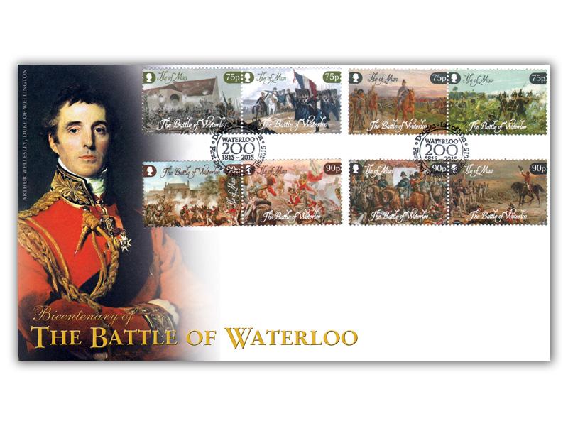 Bicentenary of Waterloo with 8 Isle of Man Stamps
