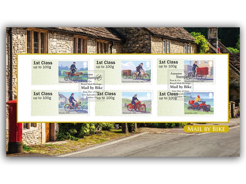 2018 Post & Go - Mail by Bike Bureau stamps, Stampex postmark