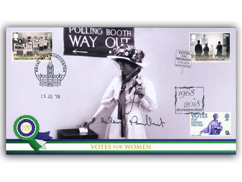 Votes for Women, signed Dr Helen Pankhurst