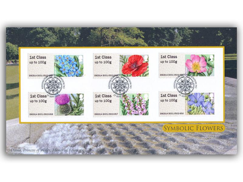 2014 Post & Go  - Symbolic Flowers, Machine stamps