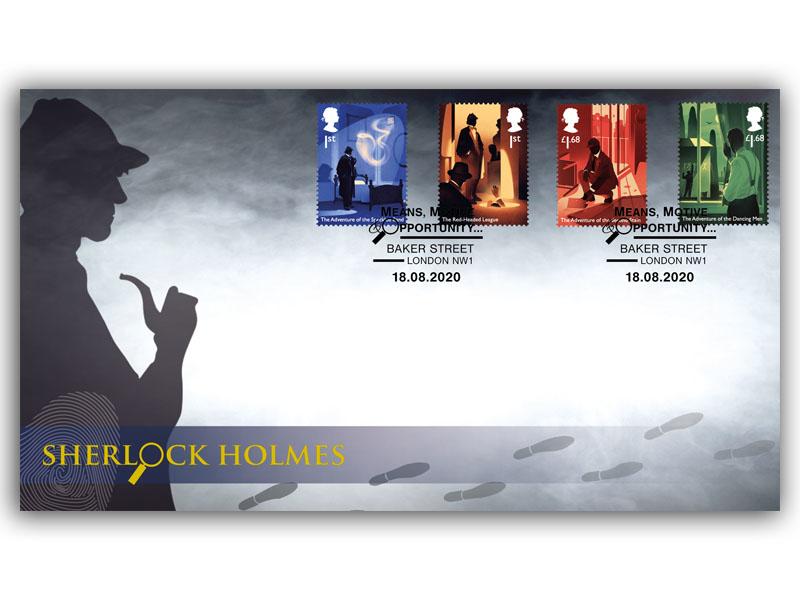 Sherlock Holmes Stamps from Miniature Sheet Cover