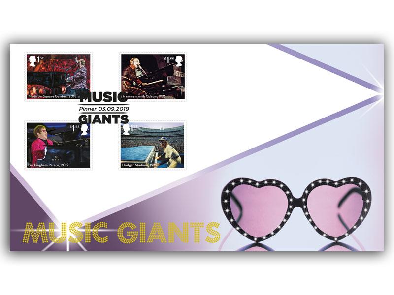 Music Giants - Elton John Stamps from Miniature Sheet