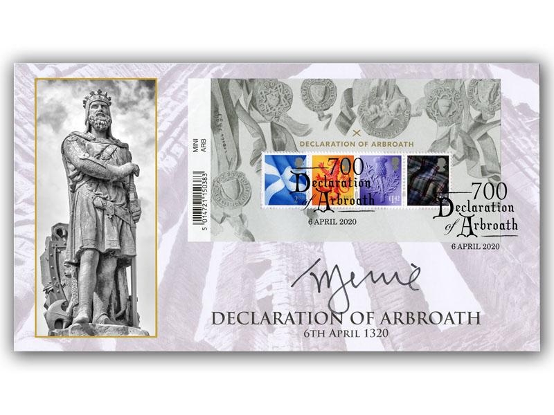 700th Anniversary of the Declaration of Arbroath Barcode Miniature Sheet