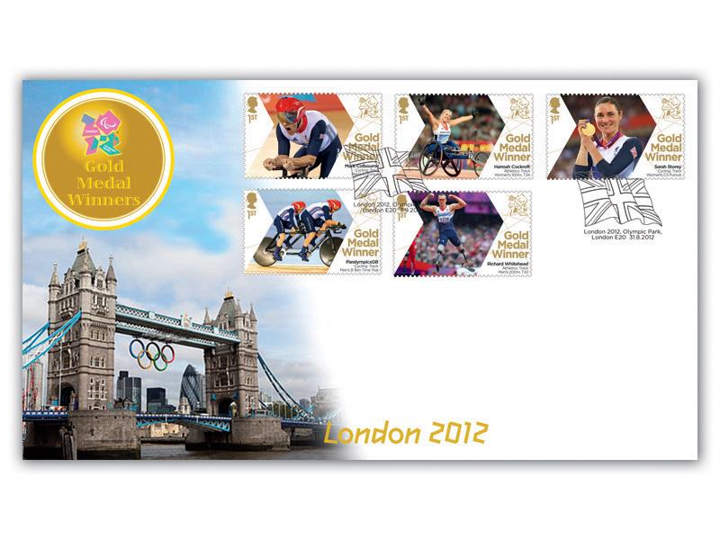 Paralympics 2012 Gold Medallists Stamp Cover