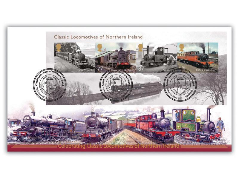 Locos of Northern Ireland Miniature Sheet Cover