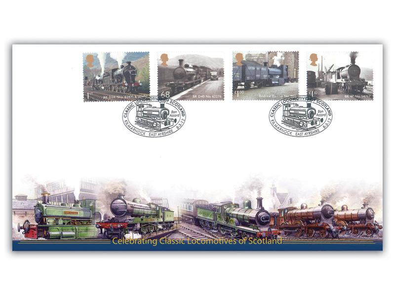 Classic Locomotives of Scotland Stamps from the Miniature Sheet