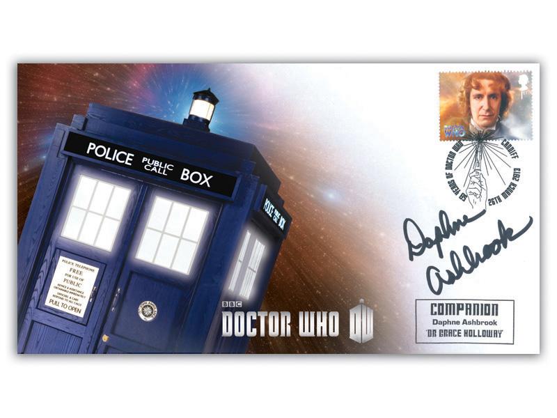 2013 Doctor Who, Sonic Screwdriver postmark, signed by Daphne Ashbrook