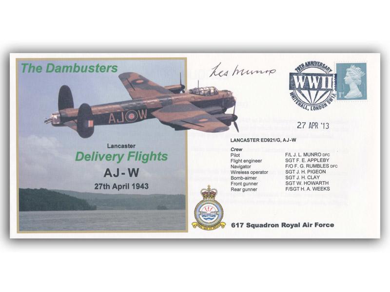 Les Munro signed 2013 Dambuster cover