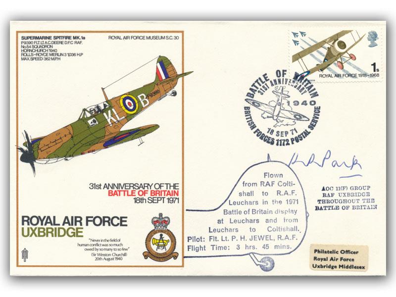 Keith Park signed 1971 Battle of Britain cover
