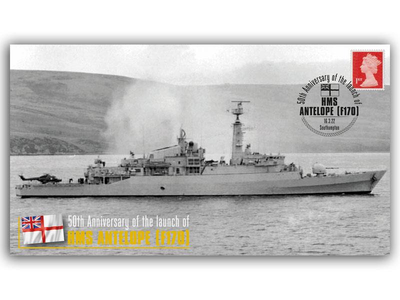 50th Anniversary of the Launch of HMS Antelope [F170]