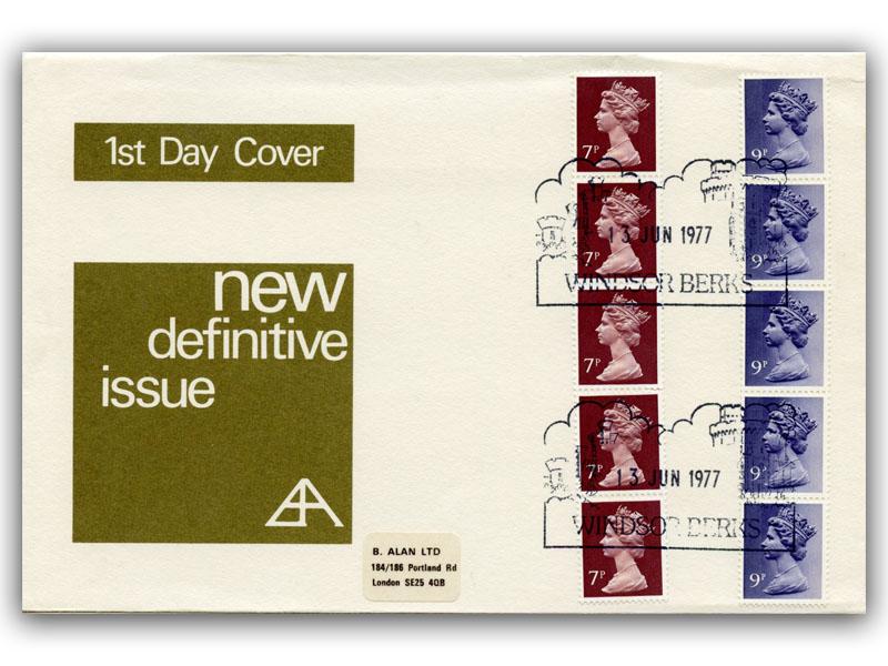 1977 7p & 9p Coil, Windsor postmark