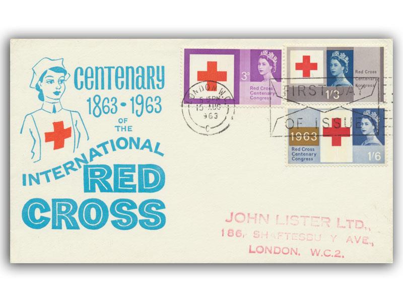 1963 Red Cross, phosphor, London FDI slogan