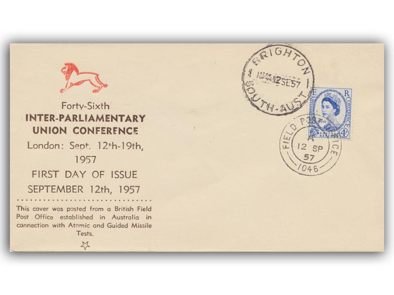1957 Parliament, BFPO 1046 CDS, Atomic Australia cover