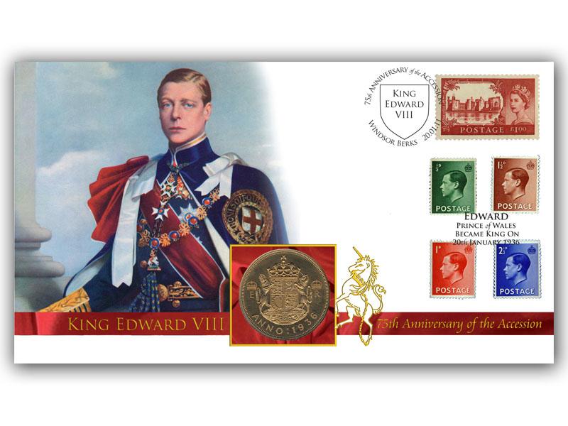 Accession King Edward VIII - 75th Anniversary Coin Cover