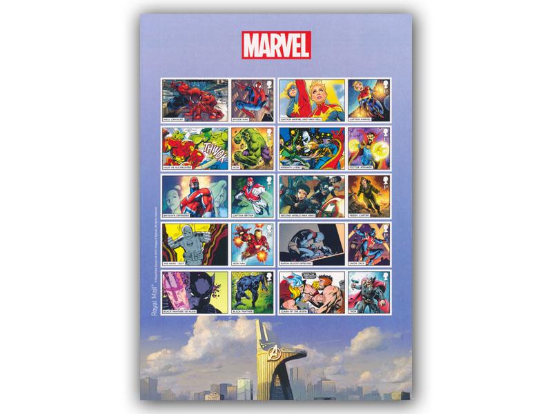 Marvel Collector Stamp Sheet