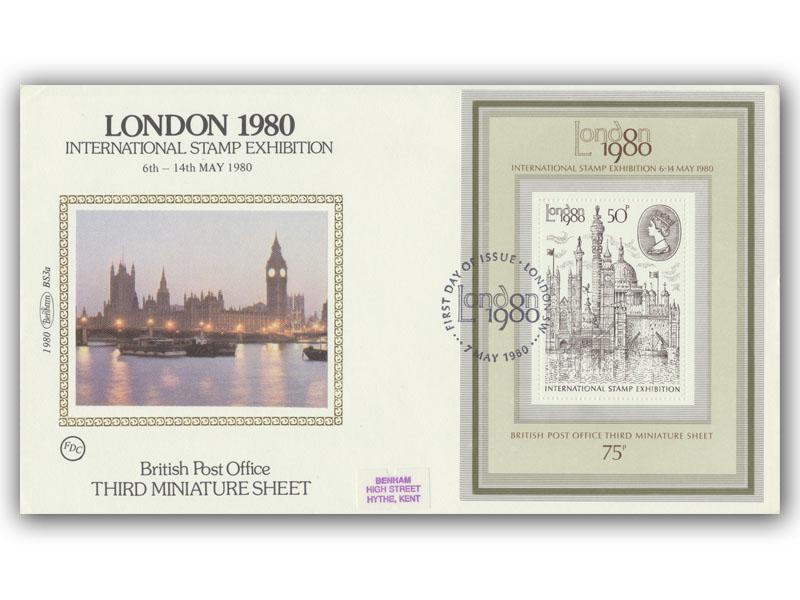 1980 Exhibition Miniature Sheet First Day Cover