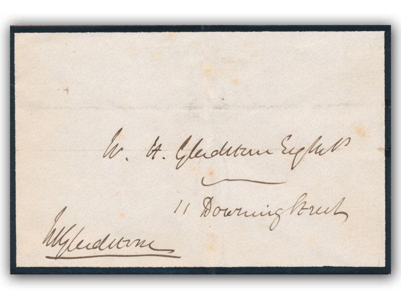 William Gladstone signed mourning envelope