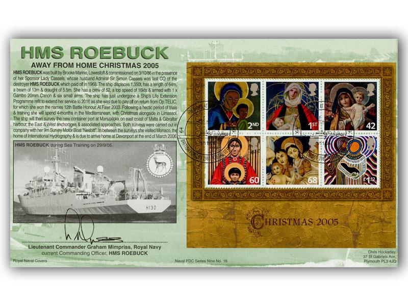 2005 Christmas miniature sheet, HMS Roebuck official